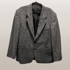 Vintage Protocol 100% Wool Grey Men's Suit Single Breasted Blazer Jacket size 42